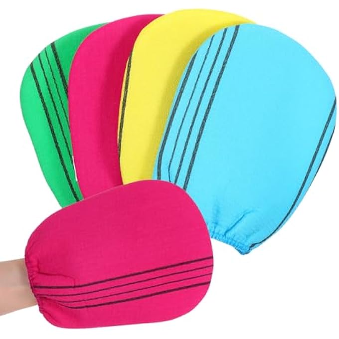 ADLABLD Pack of 8 Korean Exfoliating Gloves, Double-Sided Exfoliating Gloves, Valid Deep Exfoliating Gloves, for Shower, Bath, Body Scrub, Dead Skin Remover - Image 1